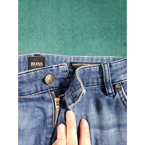 Hugo Boss Jeans Size 38x32 Mens Blue Pant Preppy Stretch Italian Fabric Straight - Picture 6 of 16
